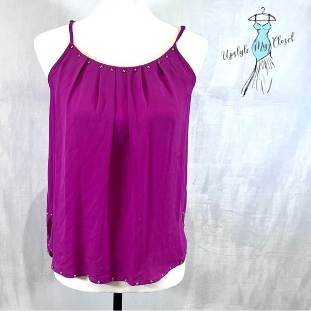 Pixley Fuchsia Zania stud detail blouse size XS